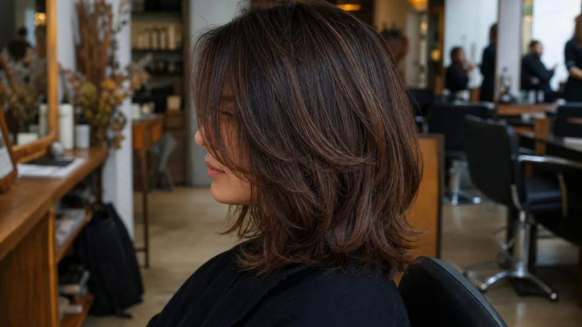 Coupe de cheveux femme dégradé effilé mi-court : idées 2026